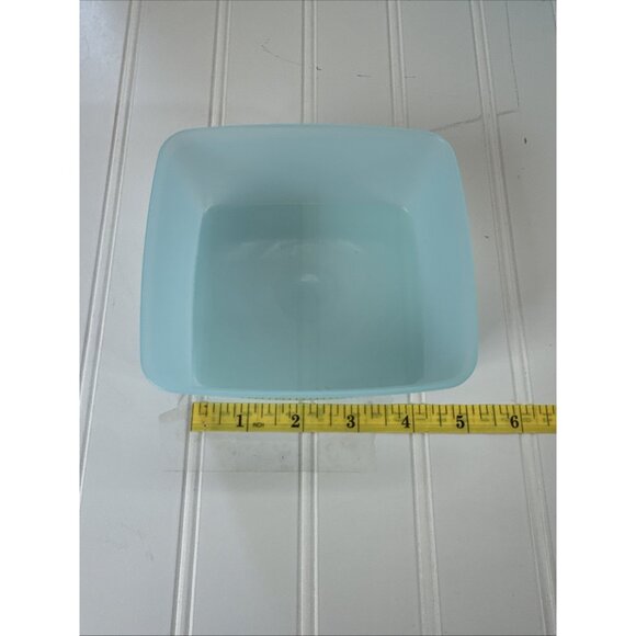 Vintage Tupperware Blue Square Round Freezer Containers 311 with Lids Set of 5 - Picture 6 of 15